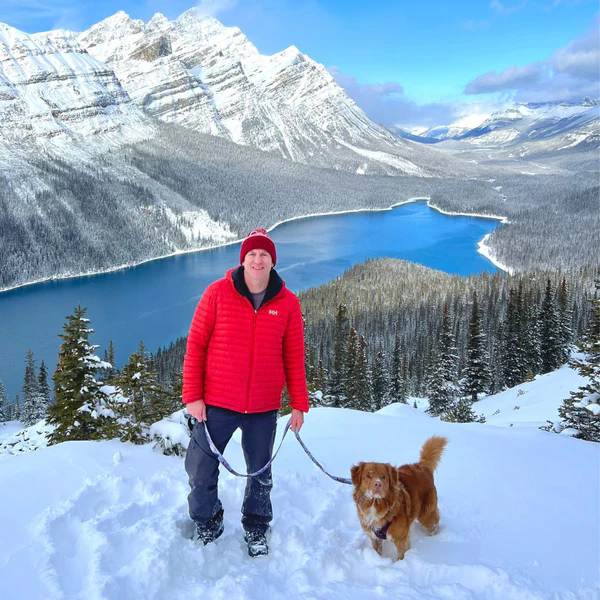 hiking in snow